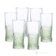 Set of 6 authentic modern hand painted drink glasses in premium quality glass.