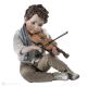 TAMINO - Musician with violin in Capodimonte porcelain, made in Italy.