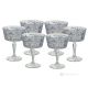 Set of 6 authentic hand-painted champagne glasses made of quality glass.