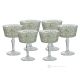 Set of 6 authentic hand-painted champagne glasses made of quality glass.