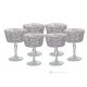 TATTOO Set of 6 authentic hand-painted champagne glasses in quality glass.
