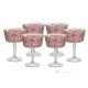 Set of 6 authentic hand-painted champagne glasses made of quality glass.