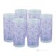 TATTOO Set of 6 authentic modern hand painted drink glasses in premium quality glass.