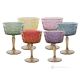 TATUAJE Set of 6 authentic hand-painted champagne glasses in quality glass.