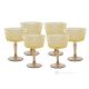 Set of 6 authentic hand-painted champagne glasses made of quality glass.