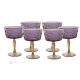 TATUAJE Set of 6 authentic hand-painted champagne glasses in quality glass.