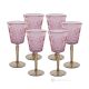 TATUAJE Set of 6 authentic hand-painted stemmed water glasses in superior quality glass.