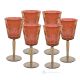 TATUAJE Set of 6 authentic hand-painted stemmed water glasses in superior quality glass.