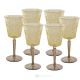 TATUAJE Set of 6 authentic hand-painted stemmed water glasses in superior quality glass.