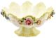 CENTROTAVOLA FIORI Centerpiece Bowl Ceramic Artistic Creations Baroque 24k Gold Made Italy-Green