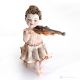 VERA - Capodimonte statuette, musician with violin in fine and unique porcelain.
