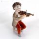 VITO Musician statuette with violin, pure Italian art porcelain.
