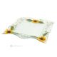 SUNFLOWER – Tray, serving plate, centerpiece in artistic glass, handmade