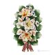 ORCHIDS - Hanging flower branch, fine Capodimonte porcelain, decorative