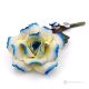 BLUE ROSE – Hanging flower in Capodimonte porcelain, handmade, high quality