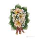 ORCHIDS - Wall flower branch, fine Capodimonte porcelain, handmade