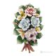 ROSE CALLE - Hanging flower branch, fine Capodimonte porcelain, modern design