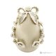 WHITE EGG – Centerpiece for table, fine Capodimonte porcelain, handmade
